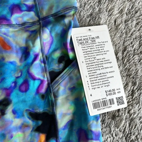 Lululemon SeaWheeze Fast and Free High-Rise Tight 25" in Euphoria Multi Size 4 - Picture 4 of 6